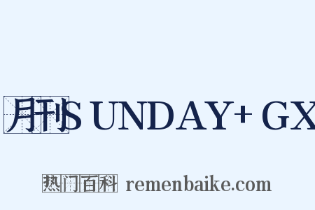 月刊SUNDAY GX是什么意思的图片